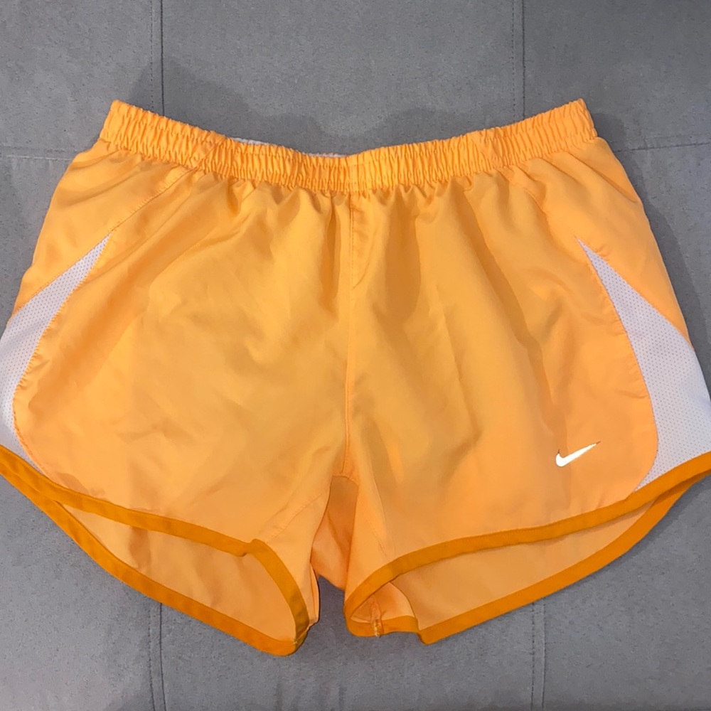 Neon orange Nike dri-fit shorts